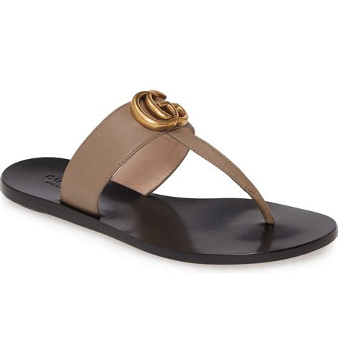 marmont t strap sandal gucci|gucci leather sandals.